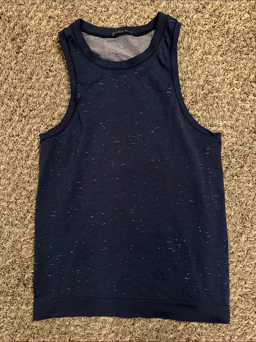 Lululemon Navy Speckled Knit Tank Top